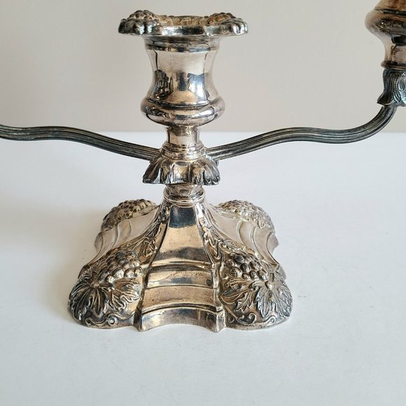 Vintage Coronet Plate 47 EP 47 Lead 3 branches candleholder/candlesticks. - Picture 4 of 11